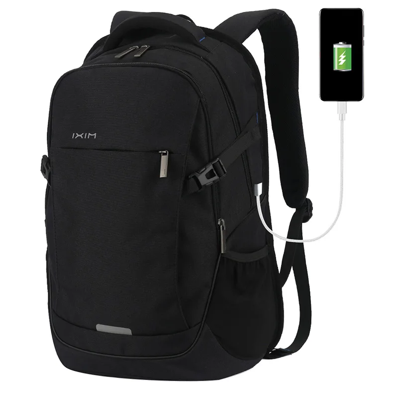 

Smart Water proof Men's Business Laptop USB Backpack Smell Proof Back Pack Bagpack Bag Customize with USB Charging Port