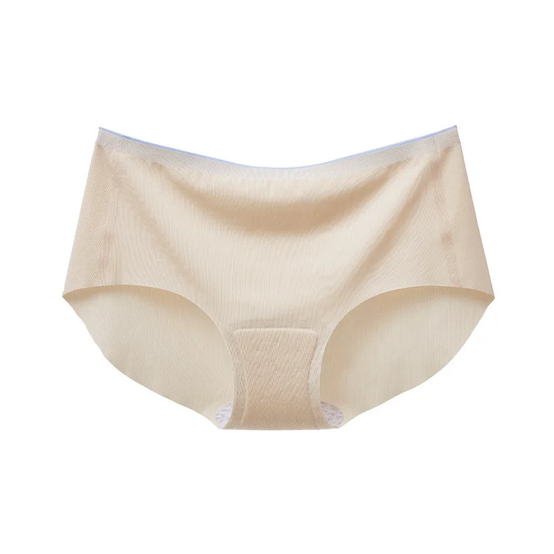 

New latex bottom crotch panties for ladies and midwaist non-trace thread silk breathable bottom one-piece