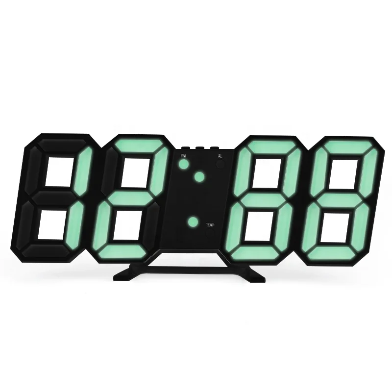 

3D Electronic LED Digital Clocks Temperature Sounds Control Alarm Clock Desktop digital Calendar Display Table Electronic Clock