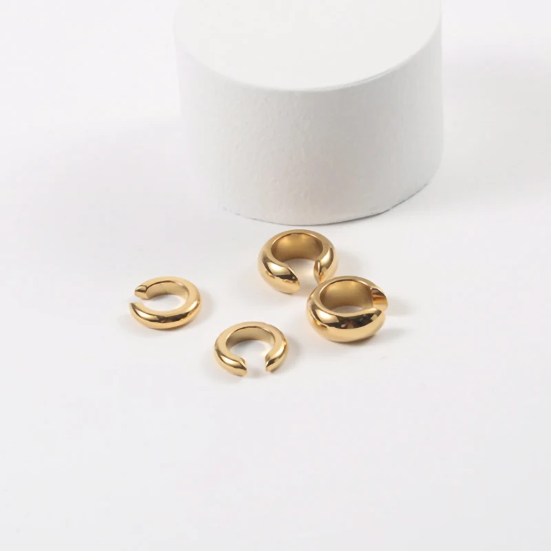 

Fashion Non Pierced Cuff Earring Stainless Steel Jewelry 18K Gold Plated Cartilage Ear Cuff Clip On Earrings Women
