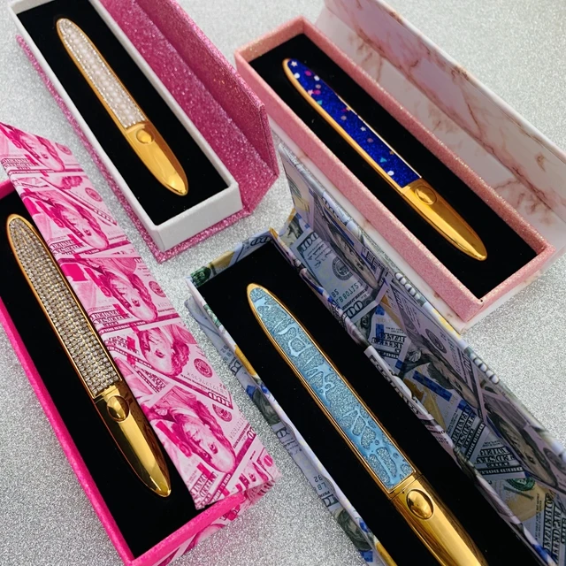 

25 mm 3d mink lashes in crown case private label magnetic eyeliner pen, Natural color