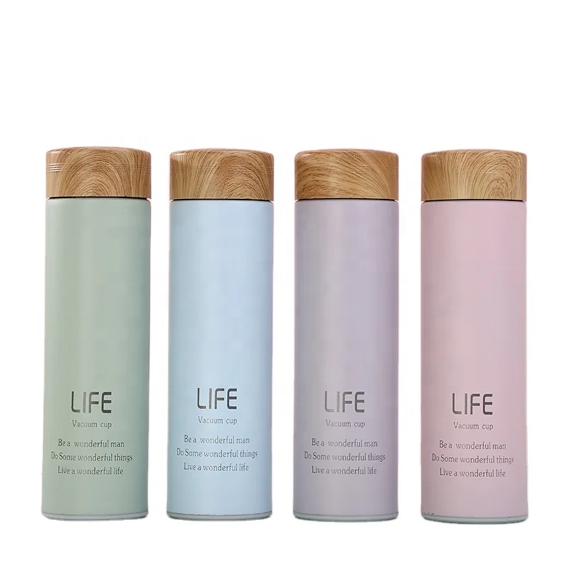 

Custom Life Wooden Grain Business Stainless Steel Thermos Vacuum Flasks Water Bottle, 4 color/like the picture