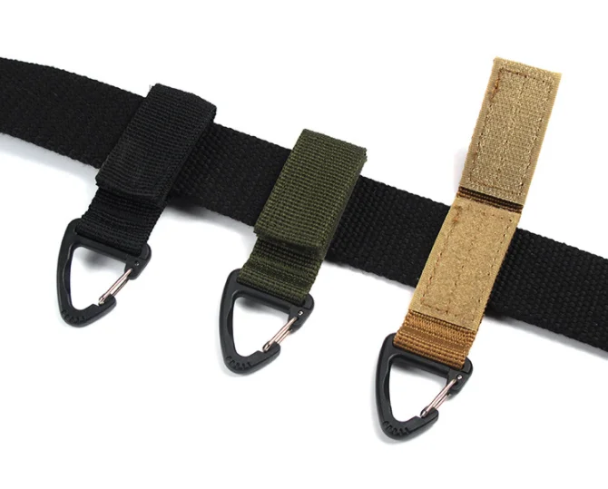 

Outdoor carabiner multi-tool nylon webbing Molle belt triangle mountaineering camping buckle hook Belt Backpack keychain