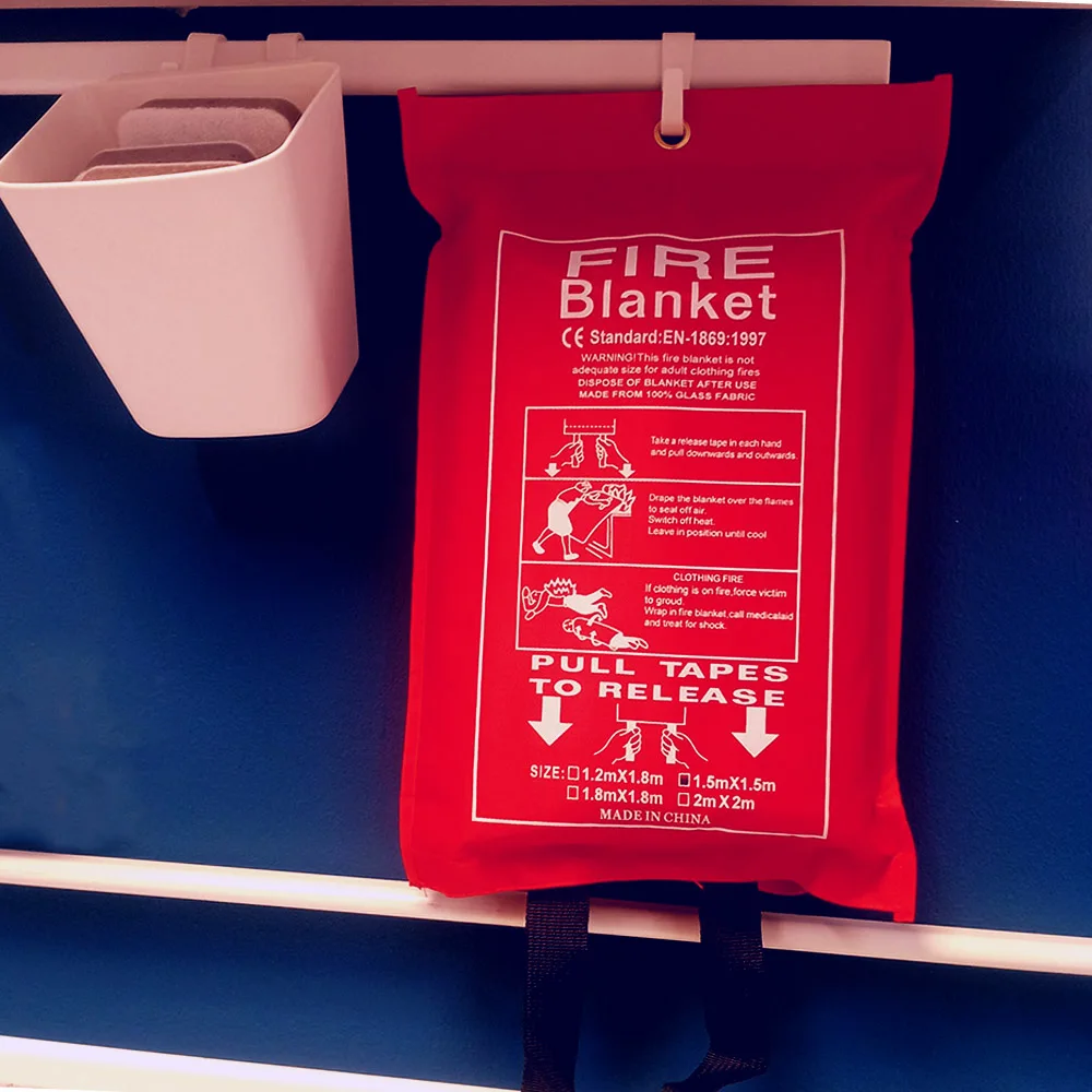

1 m*1 m 100% fiberglass emergency fire blanket for kitchen