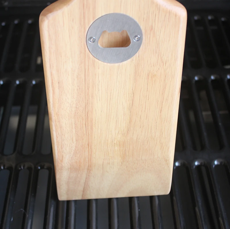 Oak Wood Grill Grate Scraper Bristle Free Bbq Brush Wooden Grill