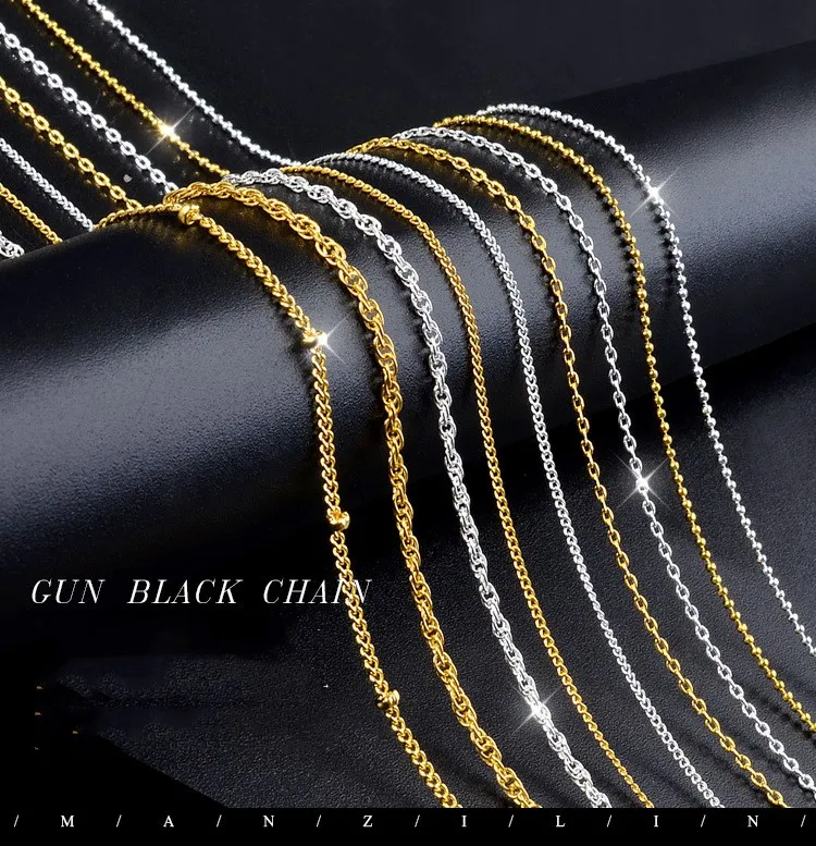 

50CM/ Japanese manicure chain ultra-fine zipper nail ornaments manicure decorative chain manicure metal chain