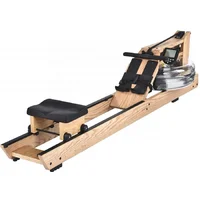 

Wellshow Sport Wood Frame Water Resistance Water Rowing Machine Rower With Monitor Indoor Cardio Gym Equipment