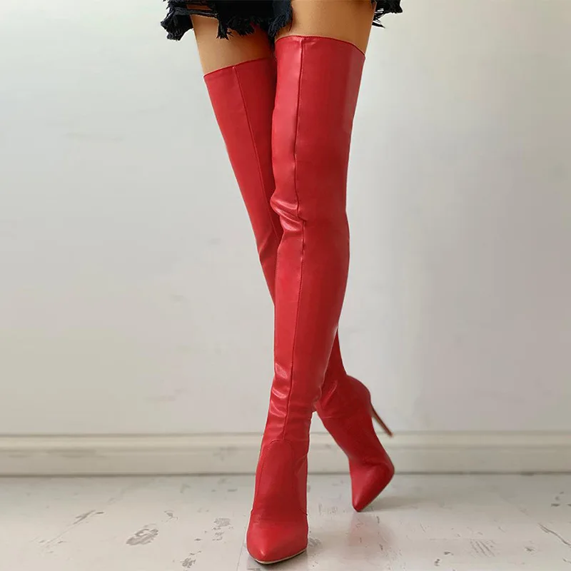 

Wholesale Autumn And Winter New Fashion Personality Plus Size Women'S Boots Women Over The Knee Boots Thigh High Leather Boots