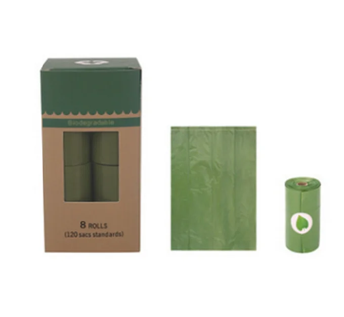 

8 Rolls Pack Pet Biodegradable Corn Starch PLA PBAT Fully Compostable Disposable Poo Bag Dog Poop Bag