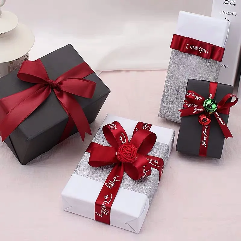 Gift Wrapping Ribbon Custom Satin Ribbon With Logo - Buy Gift Wrapping
