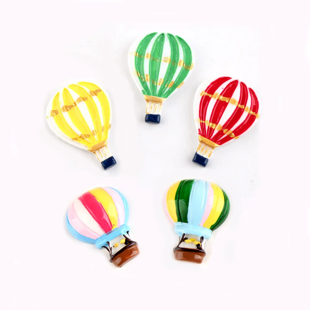 

good quality hand paint craft diy accessories flatback hot air balloon design resin charm cabochons