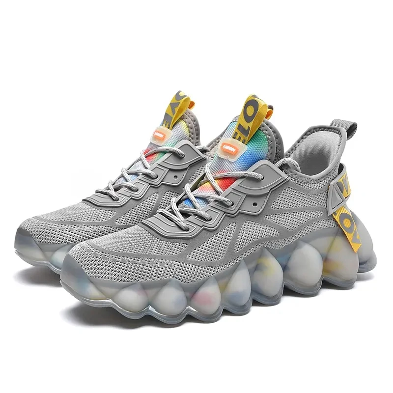 

New thick-soled breathable mesh shoes outdoor running sports casual men's shoes, 3 colors