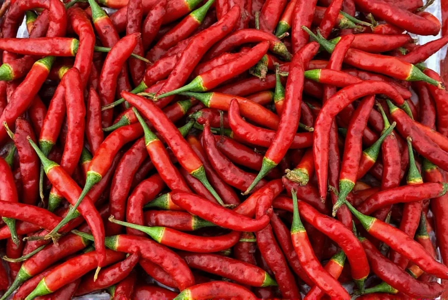 Arbol chilies hanging on a tree