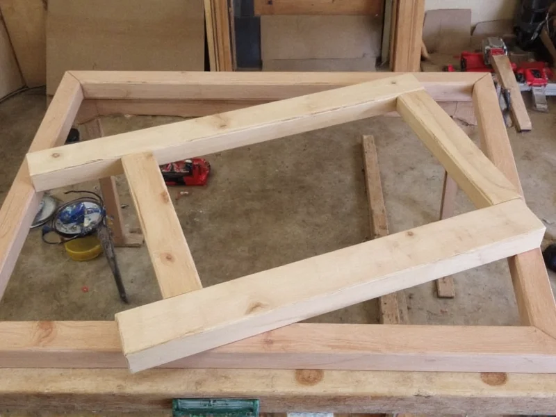 DIY dip bar construction process showing frame assembly