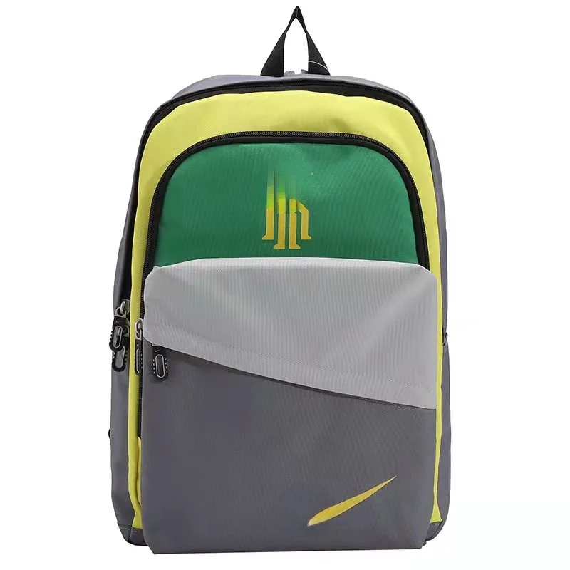 

High Capacity Mochilas Zipper Nk Teen Boys Backpacks Color Contrast Square School Backpack Polyester Boys School Bag, Customized color