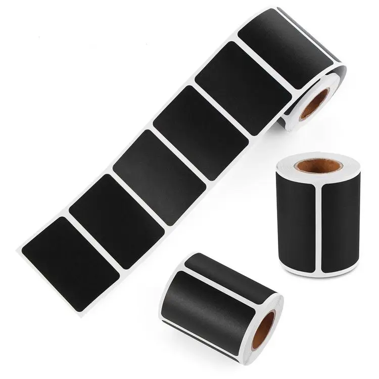 

55*35mm*500PCS Per Roll Die cut colorful Sticker Paper Label Black Adhesive Paper Label Roll Sticker