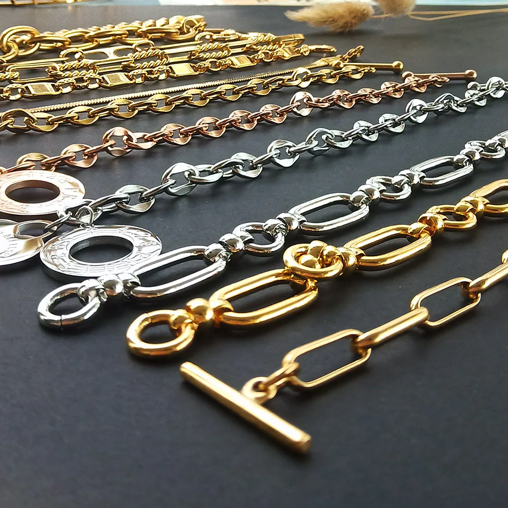 

Dylam Fashion Chain Bracelets Set Luxury Original Stainless Steel Adjustable Charm Bracelets Jewelry Cuff Bracelet Women