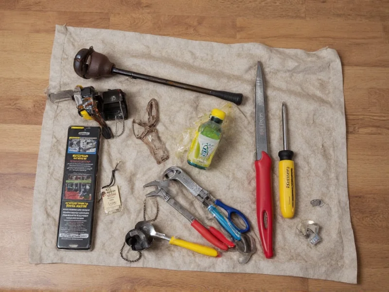 Tools arranged for DIY pickup camper construction