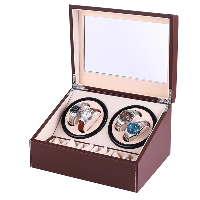 

Single Winder 4 and 5 Slots Organizers China electronic Automatic Watch Box Winder, As picture