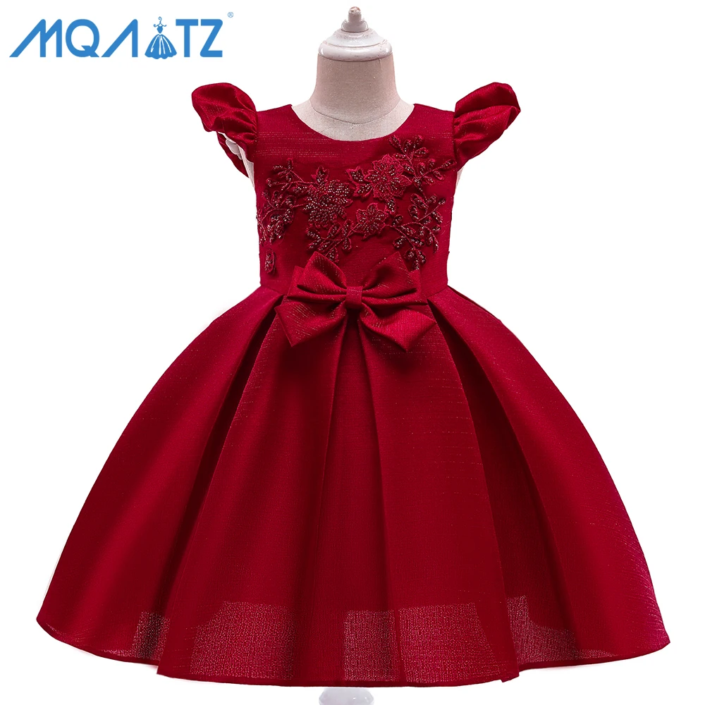 

MQATZ Hot Sale Red Ball Gowns For Children Beautiful Gown Wedding Dress Flowers