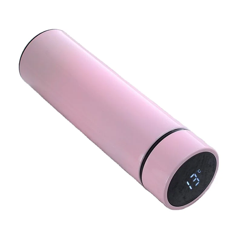 

Smart Thermo Bottle Led Digital Temperature Display Stainless Steel Insulation Mugs Intelligent Thermo cups, Pink