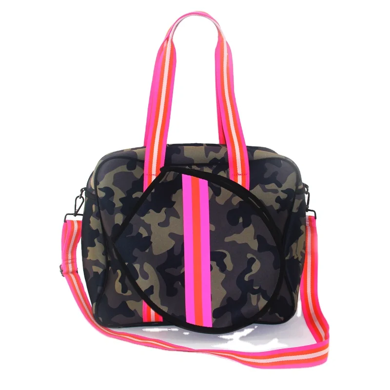 

customized Gym Professional Crossbody camo Sports Tennis Racket Bag Women Pink China Wholesale neoprene tennis racquect bag