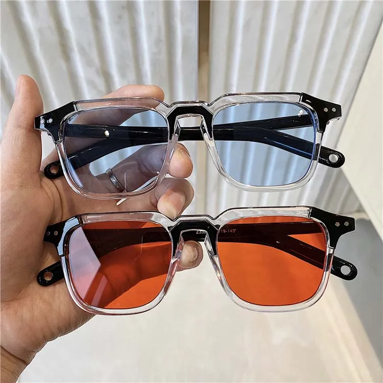 

New fashion square sunglasses Korean style simple line sunglasses glasses female, Custom colors