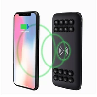 

Promotional Gift Ultra Thin Portable Charger with Suction Cups Universal Wireless Power Bank 10000mah Dual USB Powerbanks