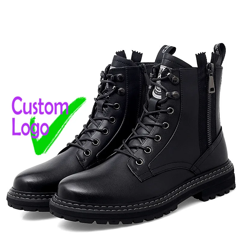

high top Lujosos Men Shoes Leather Casual Noir Laces Personalizado Men Shoes Casual Leather Formal Geniune Leather Men Shoes