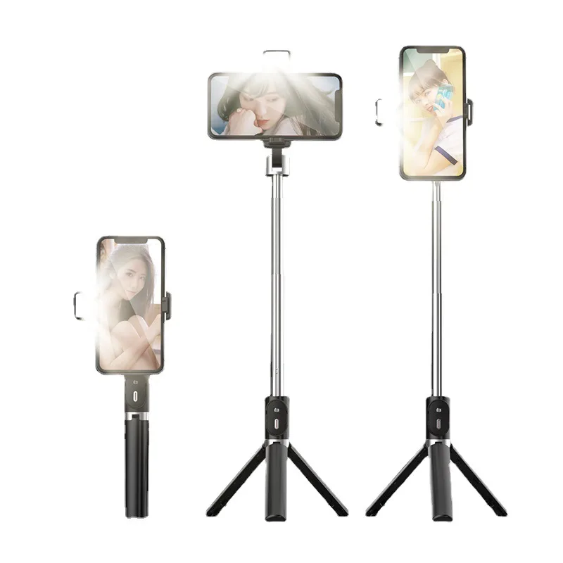 

New Selfie Stick With Fill Light Metal P60D Handheld Selfie Telescopic Stand Selfie Stick Stabilizer