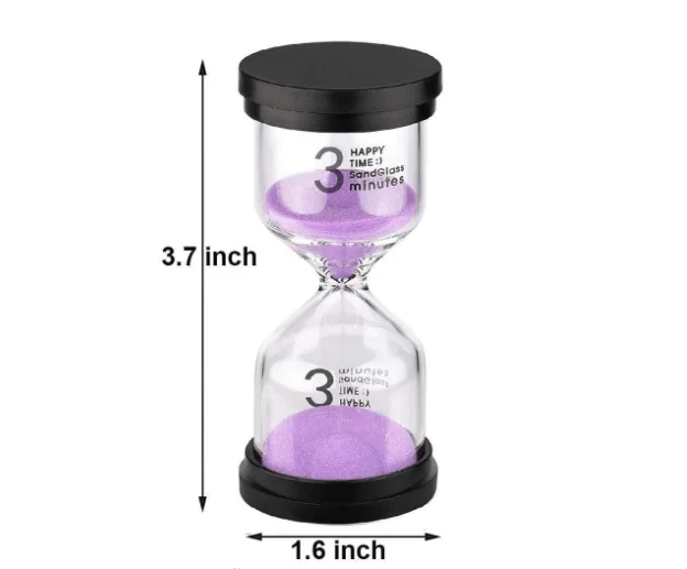 

Colors Hourglass Plastic Sandglass Sand Clock Timer 1min/3mins/5mins/10mins/15mins/30mins Tooth Brushing Egg Cooking Tea Brewing, 6 different color