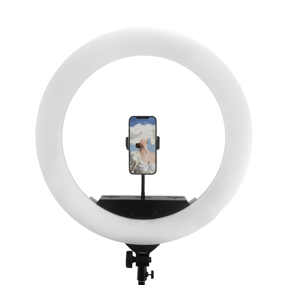 

Yidoblo 100W Battery Powered 22'' Youtube Ring lamp FD-640II Eyelash Extension LED Light for Photography Makeup Video Light 95ra