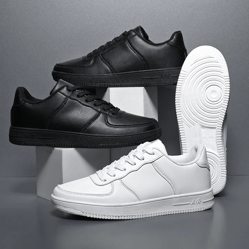 

Tennis Big Size Men's Casual Shoes Classic Black White Skateboard Sneaker for Men