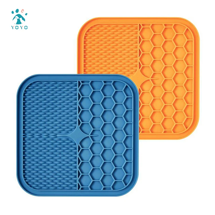 

Silicone Dog Food Mat Dog Slow Feeder, Pet Dog Lick Pad, Bath Washing Distraction Dog Lick Mat