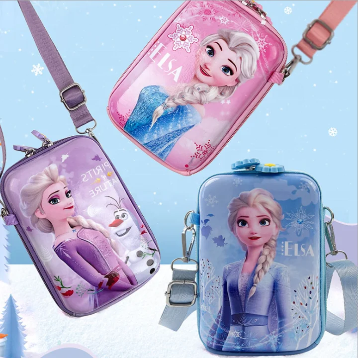 

Cartoon Frozen Princess Messenger Bag Elsa Coin Purses Cute Cross Body Bags Kids Girls Shoulder Bag Cosmetic Storage