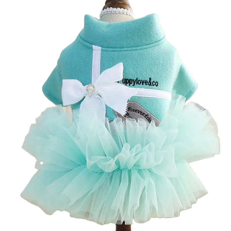 

Spring Bowknot Tutu dog dresses Cat Pet clothing teddy poodle Chihuahua Dress for Dogs