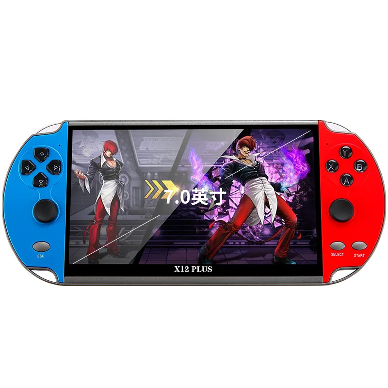 

X12 Plus 7.0 inch 128 Bits Handheld Pocket Retro Video Game Player Mini Game console, Blue-red