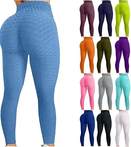 

2021 Tiktok Leggings Cellulite Tissis Peach Butt Yoga Pants High Waist Fitness Leggings Women Workout Push Up Leggings