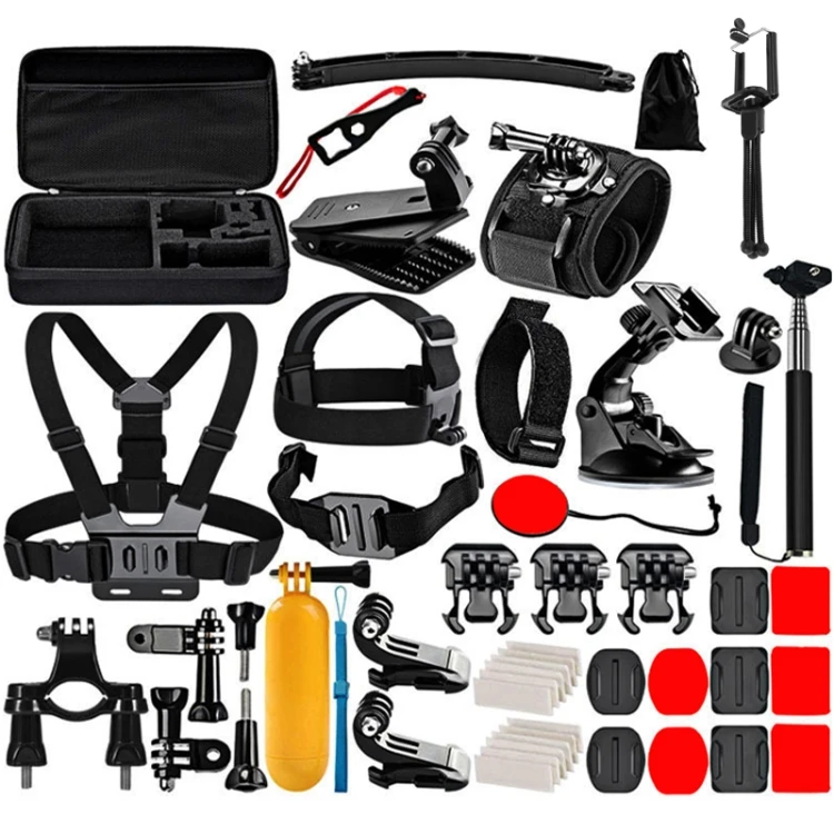 

2021 New PULUZ 50 in 1 Accessories Total Ultimate Combo Kits with EVA Case for GoPro HERO/Session DJI Osmo Action and Others, Black, white, red, yellow, blue