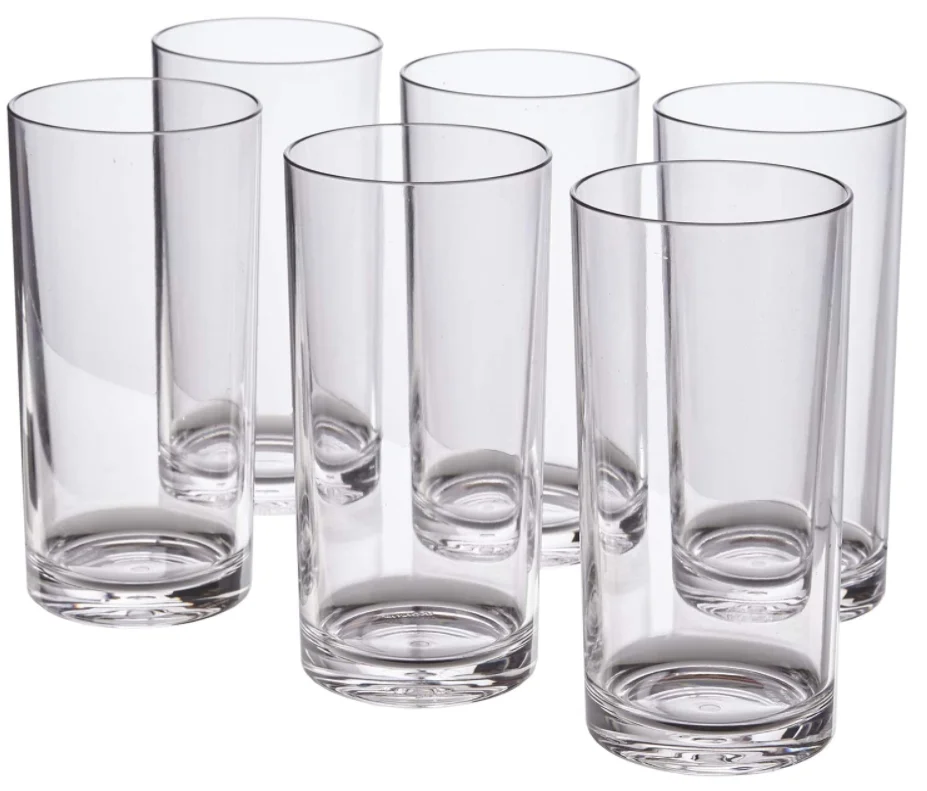 

Coffee Tea Juice Milk Beer Mug Transparent Acrylic Water Cups Premium Quality Plastic Water Tumbler, Transparent clear