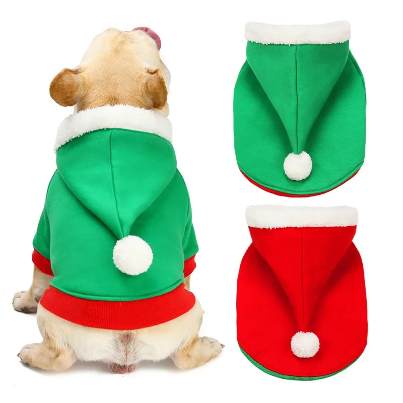 

Cotton Christmas Snowman Printed Dog Costume Festival Winter Coat Style Design Dog Hoodies Puppy Cat Costume Pet Supplies, Picture color