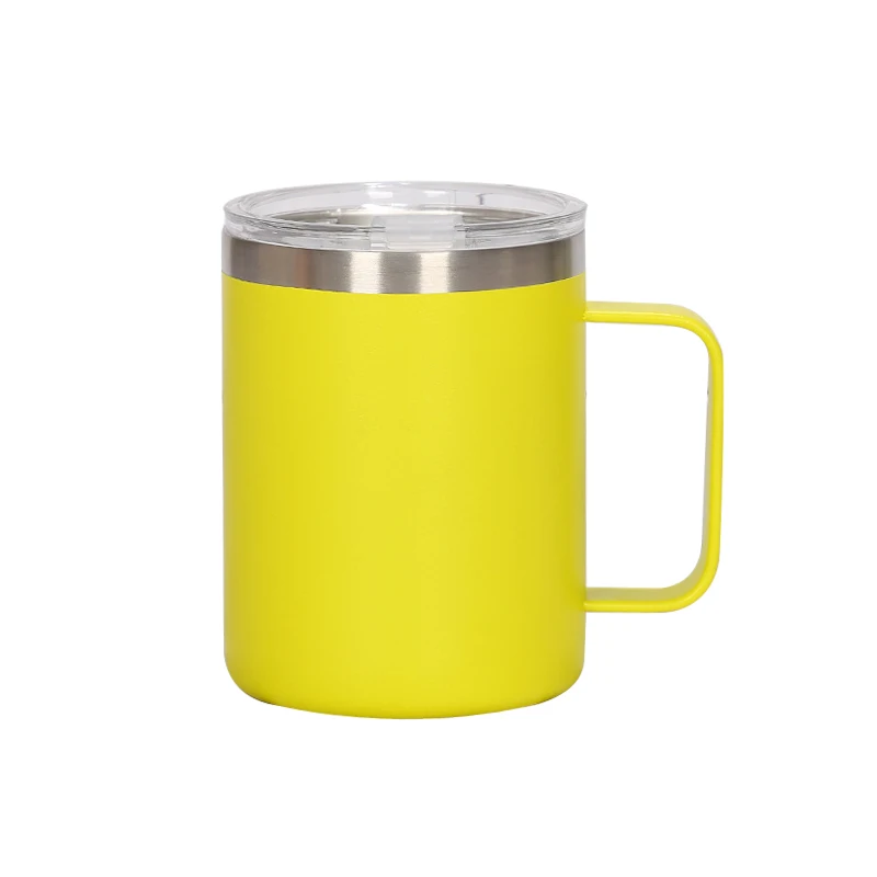 

2020 Top Seller Stainless Steel Travel Tumbler 12oz 14oz Coffee Mug Wine Cup Coffee Mug With Handle, Green, sky blue, dark blue, black, white, red, orange, yellow