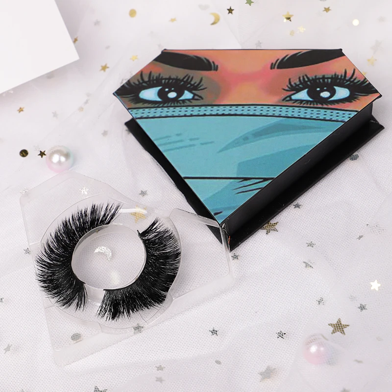 

color eye lashes blue lash boxes mink lashes invisible band Custom Own Brand thick dramatic eyelashes long soft 3d 25mm mink, Natural color