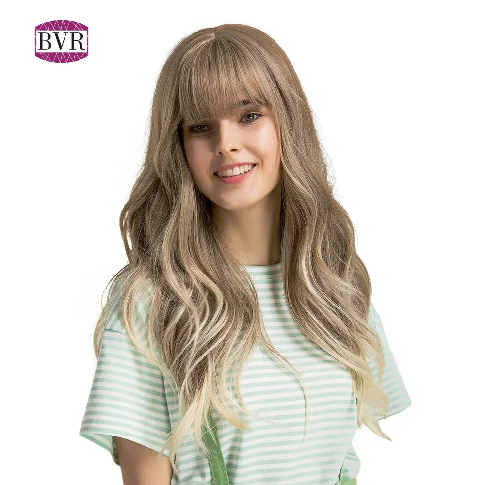 

BVR Ombre Colour Hair Cheap Long Natural Water Wave Synthetic Hair Wigs