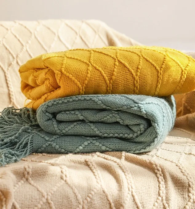 Tassel Knitted Blanket