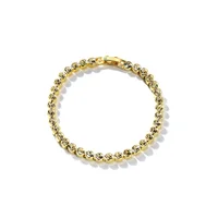 

Gold plated zinc alloy round rhinestone women luxury tennis bracelet bridal jewelry for women