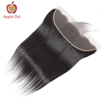 

HD Lace Frontal Closure Virgin Brazilian Straight Cuticle Aligned Human Hair Preplucked With Baby Hair Private Label Transparent