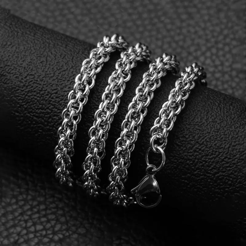 

HOYO fashion handmade chain stainless steel necklace hot sale style man jewelry unisex, Silver color