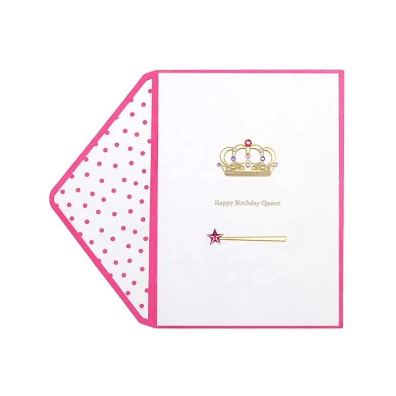 

Free Samples Invitations Handmade Card Foil Happy Birthday Greeting Cards With Gems