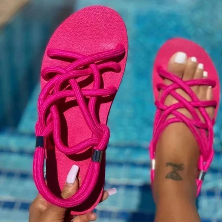 

fashion custom large size summer women beach flat sandals new arrivals 2021 designer slippers
